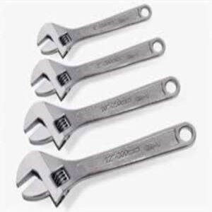 4106 American type adjustable wrench, chrome plated